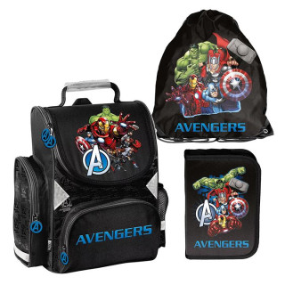 Šolski komplet AVENGERS iz vrhunske aktovke, torbe in peresnice