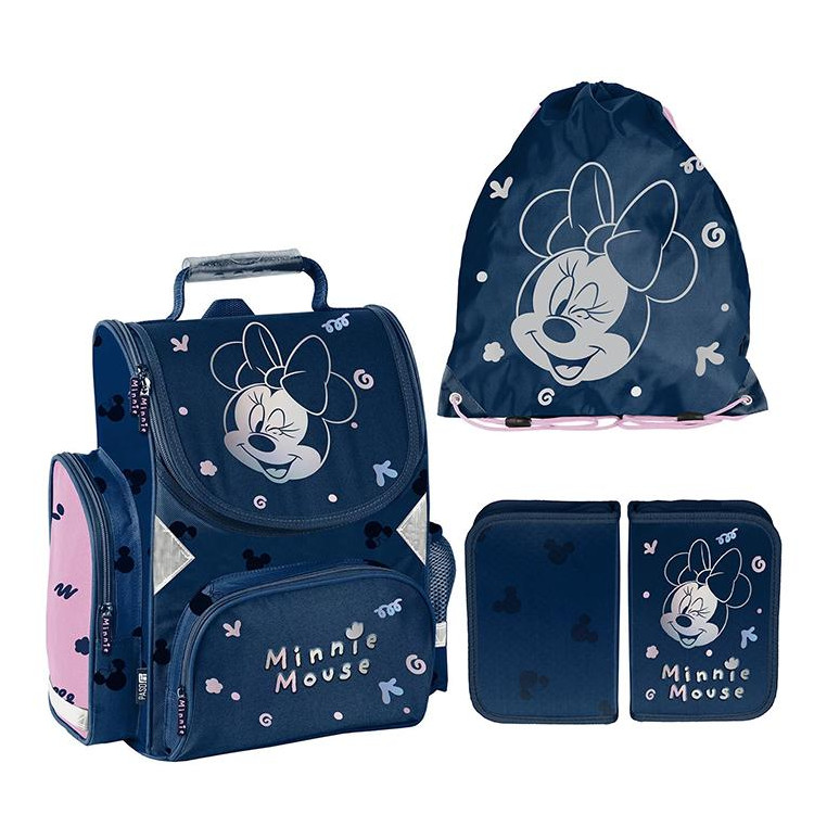 Dekliški šolski komplet MINNIE iz vrhunske aktovke, torbe in peresnice
