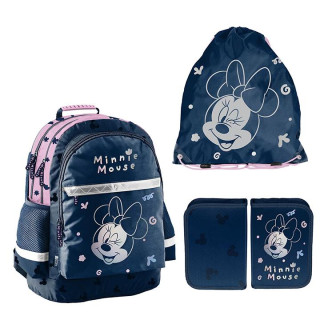 3-delni šolski komplet za deklice MINNIE: nahrbtnik, torba in peresnica
