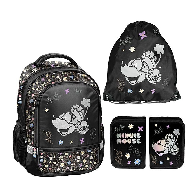 3-delni šolski komplet za deklice MINNIE: nahrbtnik, torba in peresnica