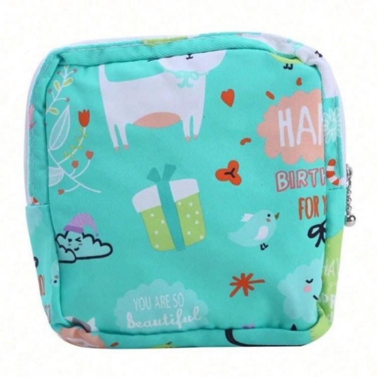 Torbica za higienske vložke z barvitim vzorcem