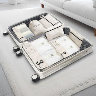 Potovalni set s kremo, 7 kozmetičnih torbic