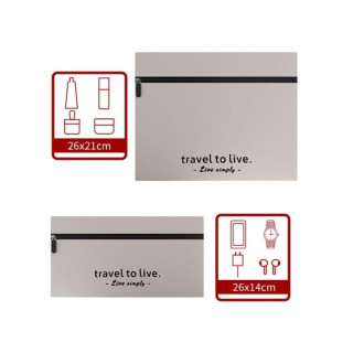 Potovalni set s kremo, 7 kozmetičnih torbic