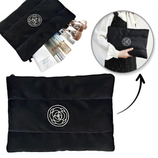 Velika črna kozmetična torbica