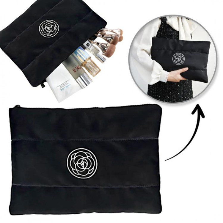 Velika črna kozmetična torbica