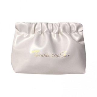 Bež usnjena kozmetična torbica - S