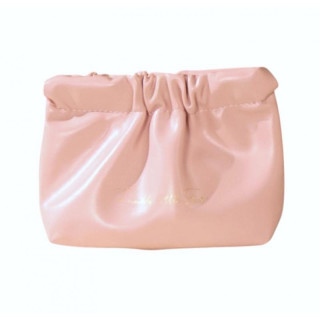 Roza usnjena kozmetična torbica - S