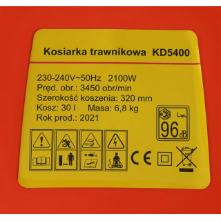 Električna kosilnica 2100W KD5400