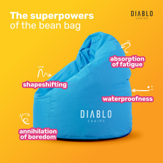 Modra otroška vreča za sedenje Kido znamke Diablo