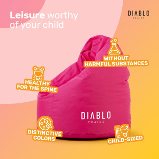 Otroška roza Kido vreča za sedenje Diablo