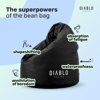 Črna otroška vreča za sedenje Kido znamke Diablo