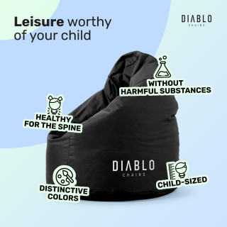 Črna otroška vreča za sedenje Kido znamke Diablo