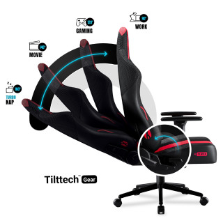 Otroški stol DIABLO X-Player 2.0 škrlatno siv