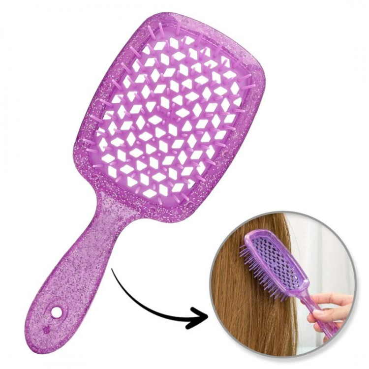 Vijolična krtača za lase