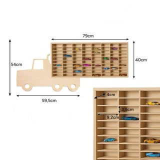 Lesena polica za avtomobile - tovornjak