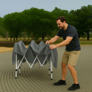 Siv avtomatski vrtni šotor - 3x3 m