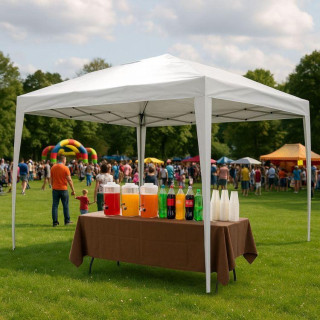 Avtomatski bel vrtni šotor - 3x3 m