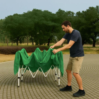 Zelen avtomatski vrtni šotor - 3x3 m