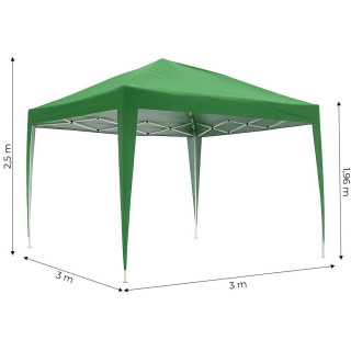 Zelen avtomatski vrtni šotor - 3x3 m