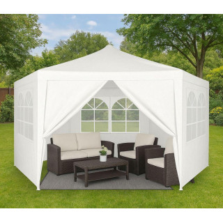 Bel vrtni paviljon z okni - 2x2x2 m