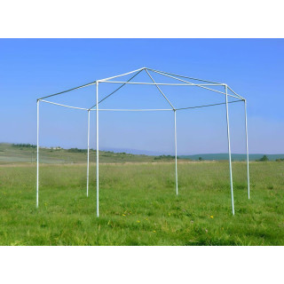 Bel vrtni paviljon z okni - 2x2x2 m