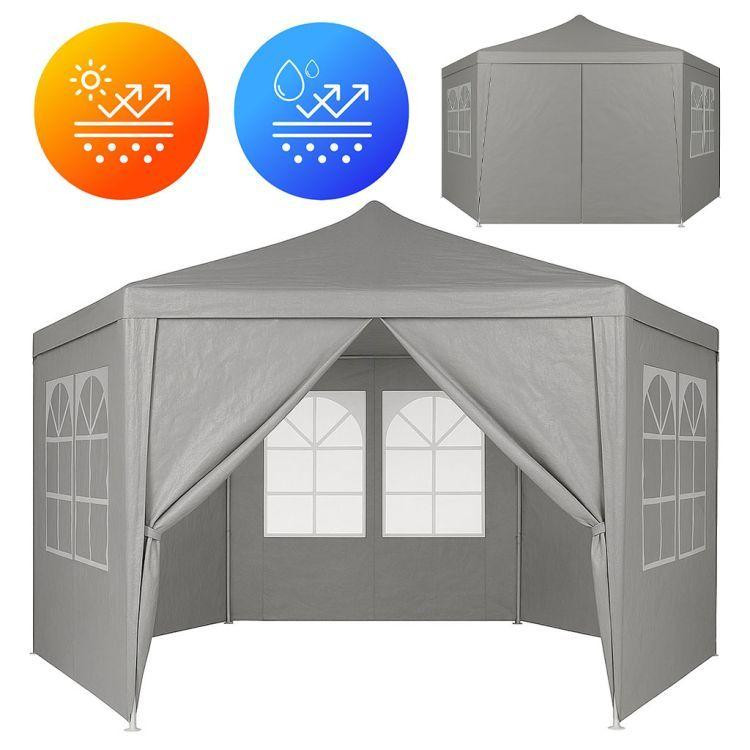 Vrtni sivi paviljon z okni - 2x2x2 m