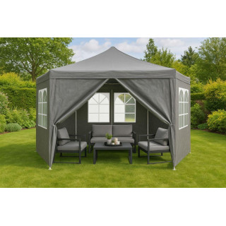 Vrtni sivi paviljon z okni - 2x2x2 m