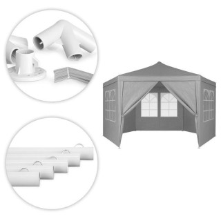 Vrtni sivi paviljon z okni - 2x2x2 m
