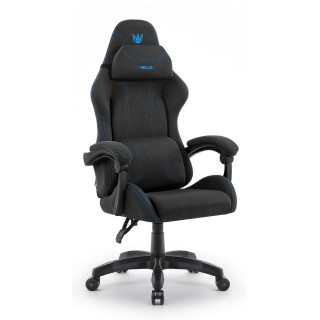 Črno-moder blagajniški igralni stol HELLS CHAIR HC-1014