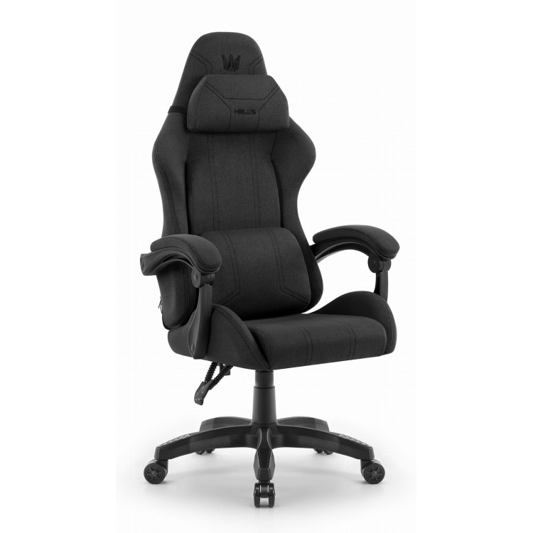 Črni igralni stol iz blaga HELLS CHAIR HC-1014