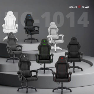 Črni igralni stol iz blaga HELLS CHAIR HC-1014