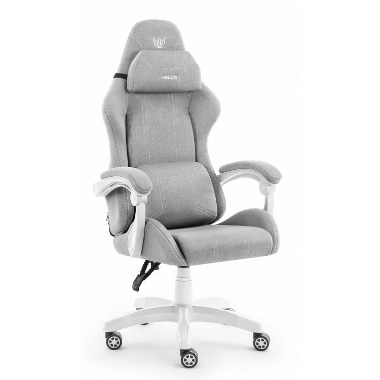 Sivo-bel igralni stol iz blaga HELLS CHAIR HC-1014