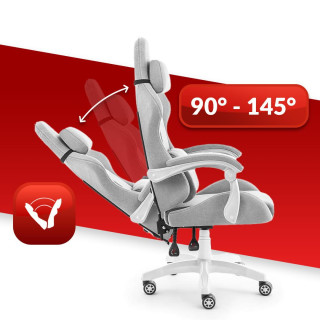 Sivo-bel igralni stol iz blaga HELLS CHAIR HC-1014