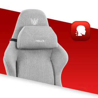 Sivo-bel igralni stol iz blaga HELLS CHAIR HC-1014