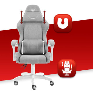 Sivo-bel igralni stol iz blaga HELLS CHAIR HC-1014