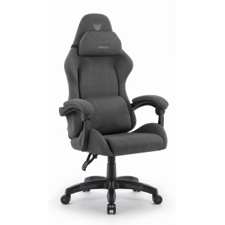 Igralni stol iz blaga, sivo-črnega HELLS CHAIR HC-1014
