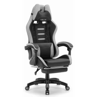 Igralni sivo-črni blagajniški stol HELLS CHAIR HC-1039 2.0