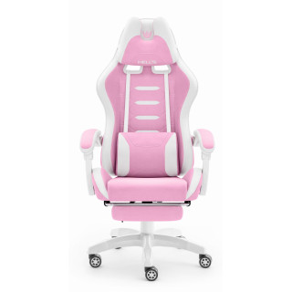 Igralni stol iz blaga v belo-roza barvi HELLS CHAIR HC-1039 2.0