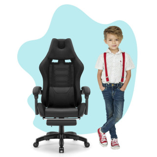 Črn otroški igralni stol HELLS CHAIR HC-1039 2.0
