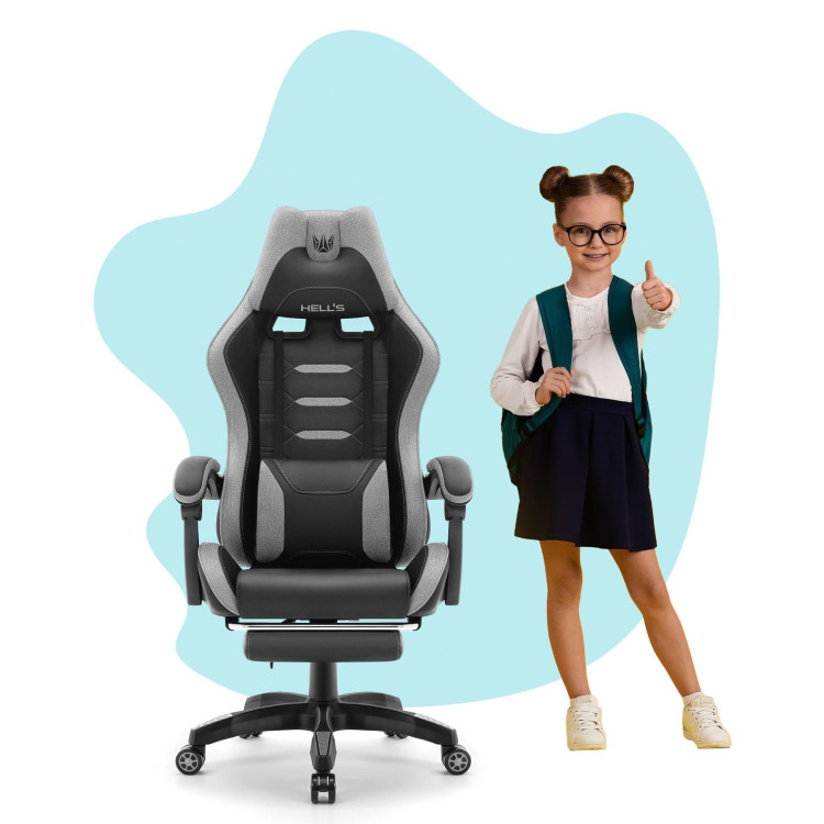 Sivo-črni otroški igralni stol HELLS CHAIR HC-1039 2.0