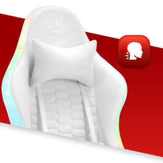 Bel igralni stol HELLS CHAIR HC-1000 LED RGB