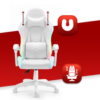 Bel igralni stol HELLS CHAIR HC-1000 LED RGB