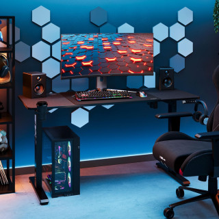 Višinsko nastavljiva črna miza DIABLO X-TENSIO 1400