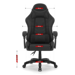 Črni blagajniški igralni stol HELLS CHAIR HC-1007 2.0