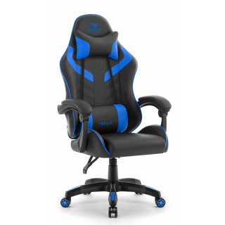 Usnjen modro-črni igralni stol HELLS CHAIR HC-1007 2.0