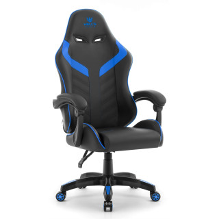 Usnjen modro-črni igralni stol HELLS CHAIR HC-1007 2.0