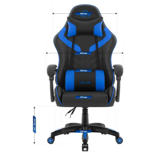 Usnjen modro-črni igralni stol HELLS CHAIR HC-1007 2.0
