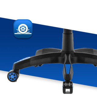 Usnjen modro-črni igralni stol HELLS CHAIR HC-1007 2.0