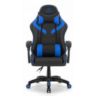 Usnjen modro-črni igralni stol HELLS CHAIR HC-1007 2.0