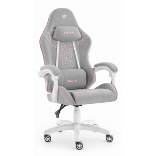 Sivo-roza blagajniški igralni stol HELLS CHAIR HC-1008 2.0